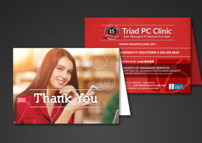 Triad PC Clinic Thank You Card